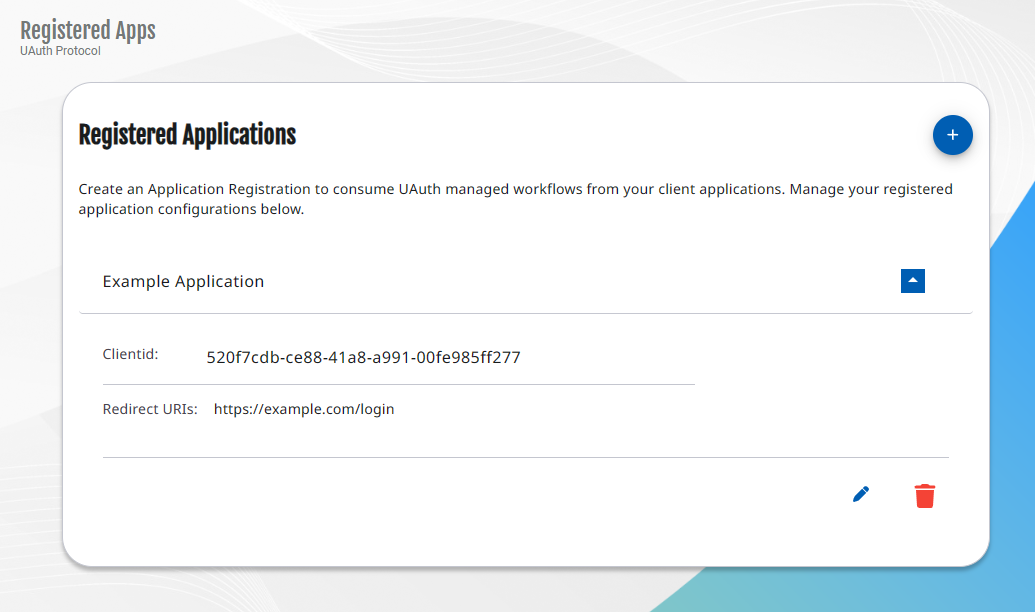 View Registered App Config